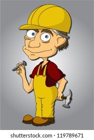 Cartoon builder (vector illustration)