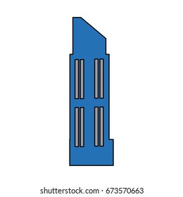 cartoon building high tower apartment commercial