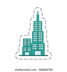 cartoon building modern structure vector illustration eps 10