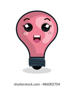 cartoon bulb idea technology digital design