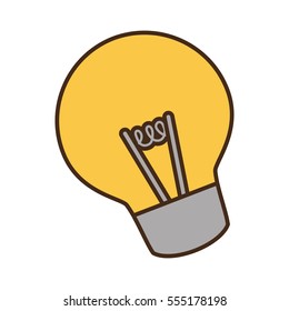 cartoon bulb light idea creativity vector illustration eps 10