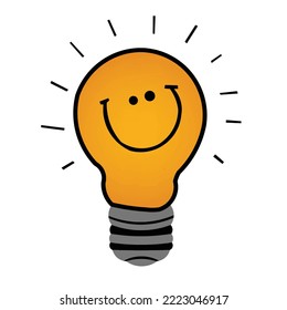cartoon bulb logo vector illustrator