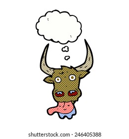 cartoon bull head