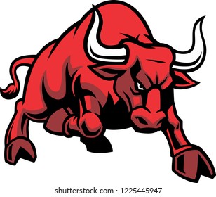 Cartoon bull mascot