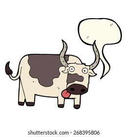 cartoon bull with speech bubble