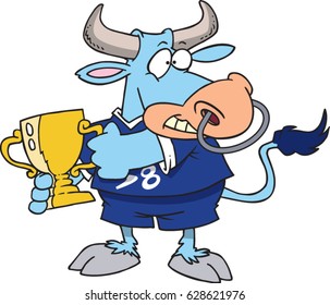 cartoon bull sports champion