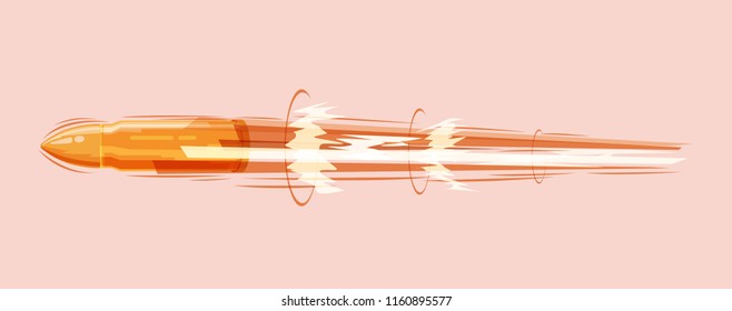 Cartoon bullet flying