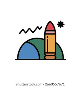 Ein Cartoon eines Aufzählungszeichens, Vektorsymbol