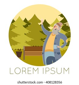 Cartoon Bum Banner