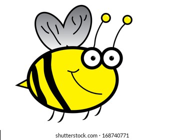 Cartoon Bumble Bee. Vector