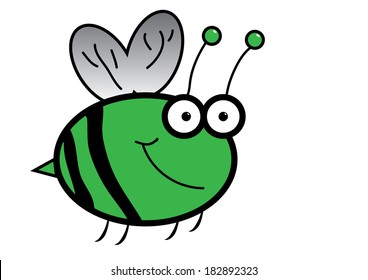 Cartoon Bumble Bee. Vector