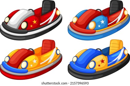 Cartoon Bumper Car On White Background Stock Vector (Royalty Free ...