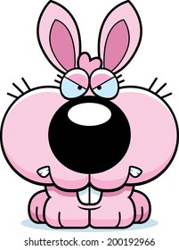 A cartoon bunny with an angry expression.