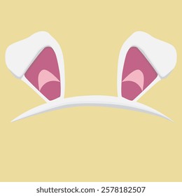 Cartoon Bunny Ears headband Graphic. design Elements. Vector illustration