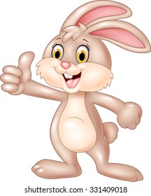 Cartoon bunny giving thumb up
