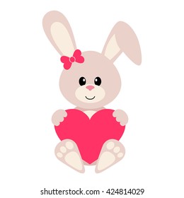 cartoon bunny with heart