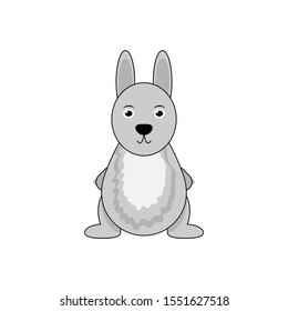 Cartoon bunny illustration for design and web.