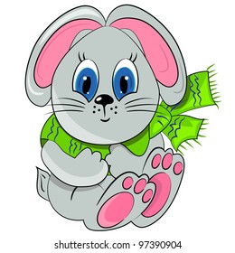 cartoon bunny. isolated rabbit