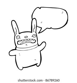 cartoon bunny panicking