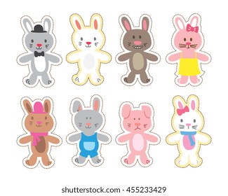 cartoon bunny patch