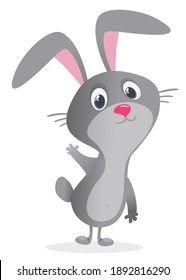 Cartoon Bunny Rabbit Character. Vector illustration. Isolated