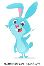 Cartoon Bunny Rabbit Character. Vector illustration. Isolated