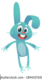 Cartoon Bunny Rabbit Character. Vector illustration. Isolated