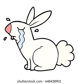 llanto de conejo de caricatura