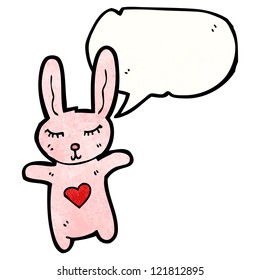 cartoon bunny rabbit with love heart