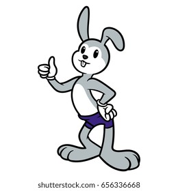 Cartoon Bunny Rabbit Mascot Vector Illustration