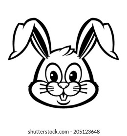 Cartoon bunny rabbit vector icon