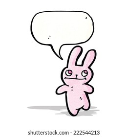 cartoon bunny with speech bubble
