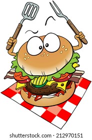 Cartoon Burger
