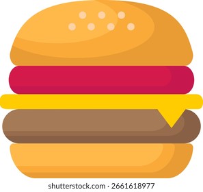 Cartoon Burger Symbol, Vektorgrafik