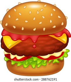 Cartoon burger illustration