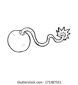 cartoon burning bomb
