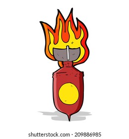 Cartoon-Brennbombe
