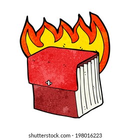 cartoon burning business files