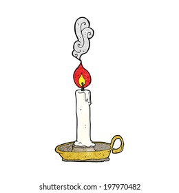 cartoon burning candle