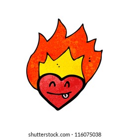 caricatura ardiendo el corazón