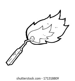 cartoon burning match