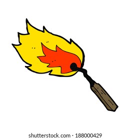cartoon burning match