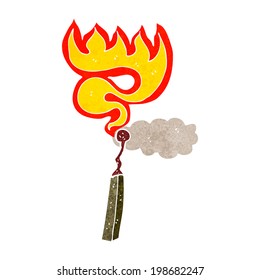 cartoon burning match