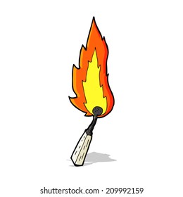 cartoon burning match