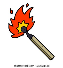 cartoon burning match