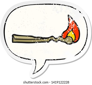 juego de quema de caricaturas con pegatina vieja angustiada de burbuja de habla