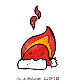 caricatura quemando sombrero santa