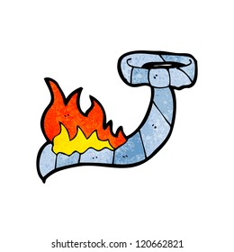 cartoon burning tie