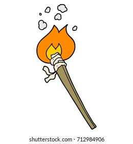 cartoon burning torch