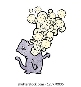 cartoon burping cat